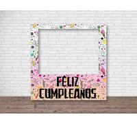 Oedim Feliz Cumpleaños Eventos o Celebraciones puntuales | Medidas x 1,00 m | Ventanas Troqueladas | Photocall Divertido, Cartón, Multicolor