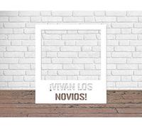 Photocall Vivan los Novios 100 x80 cm | Regalos para Bodas | Photocall Económico y Original | Ideas para Regalos | Regalos Personalizados de Bodas