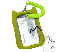 Photocard Holder Id Conjunto De Tarjetas Keychain Badge Holder Photocard Holder Soporte Para Tarjetas De Fotos Kpop Photocard Holder Para Tarjetas De Estudiantes Y Tarjetas De Autobús Verde