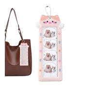 Photocard Holder Keychain - 4 Slot Cartoon Album Sleeve for Travel | PVC Clear Pocket Cover with Metal Keyring Clip, Portable Photo Protector for Backpack Wallet Purse