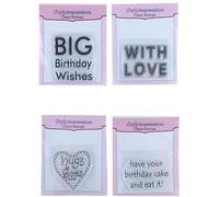 Photocentric "Cumpleaños Tarta de cumpleaños, Hugs & Kisses, con Amor y Big Sellos Set, Material sintético, Multicolor