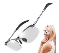 Photochromic Safety Glasses - Gafas de conducción polarizadas anti deslumbrante, gafas de sol para exteriores, gafas de protección UV | Solución de visión de rendimiento para conducir, pesca