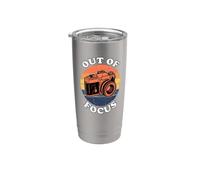 Photographer Retro Camera Out Of Focus Sunset Design Vaso térmico de acero inoxidable de doble pared