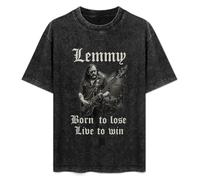 Photographic Ian Lemmy Kilminster Born Lose Live Win Men's T-Shirt Unisex Black Men Tees 3XL
