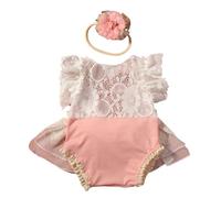 Photography Bebés Comer Vestido Sin Espalda Elegante Ruffle And Bowknot Tandada Banda Para Fotos Estudio Y Uso Diario Baby Portrait