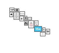 PHOTOLINI Juego de 15 marcos negro madera MDF, marcos para pósteres, cristal acrílico, para colgar y poner de pie, incluye accesorios - para fotos, láminas y pósteres