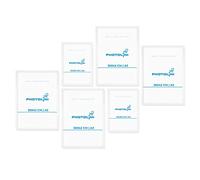 PHOTOLINI Juego de 6 marcos blanco madera MDF, marcos para pósteres, 4x A3 y 2x A4, cristal acrílico, para colgar, incluye accesorios - para fotos, láminas y pósteres