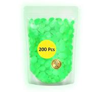 Photoluminescent Decorative Glow Stones - 200-Piece High-Intensity Resin, U