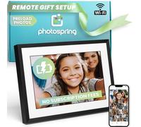 PhotoSpring - Marco de fotos digital con batería WiFi de 10 pulgadas, envía fotos por correo electrónico, web o nuestra aplicación gratuita, marco de fotos electrónico con visualización táctil y
