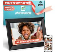 PhotoSpring Marco de fotos WLAN digital Lite, 25,4 cm (10 pulgadas), envíe fotos familiares a la lista por correo electrónico, o use la aplicación, la web, la pantalla táctil, fácil instalación