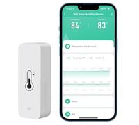 PHOVOLT Sensor de higrómetro inalámbrico, sensor de temperatura inteligente y monitor de humedad con aplicación remota, alarma de notificación, para casa, invernadero (1 unidad)
