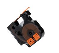 PHOVYAFI 10 pcs Cinta de Etiqueta de 12 mm - Compatible con 18438/18441/18444/18432/18435/1805435/1805243/1805414 para 4200/5200 Aplicadores(Black on Orange)