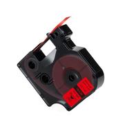 PHOVYAFI 10 pcs Cinta de Etiqueta de 12 mm - Compatible con 18438/18441/18444/18432/18435/1805435/1805243/1805414 para 4200/5200 Aplicadores(Black on Red)