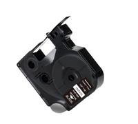 PHOVYAFI 10 pcs Cinta de Etiqueta de 12 mm - Compatible con 18438/18441/18444/18432/18435/1805435/1805243/1805414 para 4200/5200 Aplicadores(White on Black)