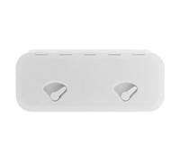PHOVYAFI 24 x 95 Pulgadas Cubierta de Acceso a la escotilla de la Cubierta Marina 180 Grados con Cerradura Compatible con Cubierta de inspección con bisagras de Bote Anti Cubierta(White)