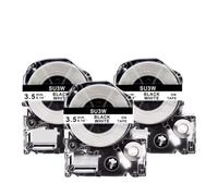 PHOVYAFI 3pk 3.5 mm Las Mangas de reemplazo de Tubo de retráctil con Calor Funcionan con la Impresora de Etiquetas LW300 LW300 LW400(Black on White)