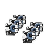 PHOVYAFI 6 Tubos de Envoltura Encogimiento Compatible con la Impresora de Etiqueta Bal 37 6 Piezas 6/9 mm Modelos 18053 18054 18051 18052(6mm Black on White)