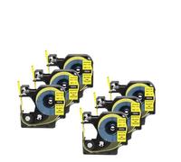 PHOVYAFI 6 Tubos de Envoltura Encogimiento Compatible con la Impresora de Etiqueta Bal 37 6 Piezas 6/9 mm Modelos 18053 18054 18051 18052(9mm Black on Yellow)