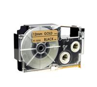 PHOVYAFI Banda de Etiqueta XR12we 10pcs Compatible con KL-120 KL-60 KL-820 KL-780 Label Maker Máquina(Black on Gold)