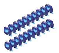 PHOVYAFI Cartucho de 10 Paquete Cinta de Etiqueta de plástico de 12 mm para LT-100H Labelmaker 200b QX50 Funciona con 91331 91201 91222 91202(Black on Blue)