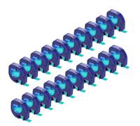 PHOVYAFI Cartucho de 10 Paquete Cinta de Etiqueta de plástico de 12 mm para LT-100H Labelmaker 200b QX50 Funciona con 91331 91201 91222 91202(Black on Green)