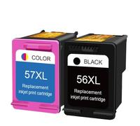 PHOVYAFI Cartucho de Tinta 56XL 57XL Compatible con 1110 1210 1315 2110 2175 2210 2410 2510(1 Set)