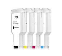 PHOVYAFI Cartucho de Tinta Compatible para 728 DesignJet T730 T830 Impresora 728 Suministros de inyección de Tinta de la Serie(1Set (300ml))
