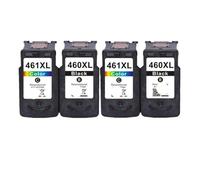 PHOVYAFI Cartucho de Tinta Compatible PG 460 CL 461 PG460 CL461 460XL 461XL para TS5340 TS7440 Impresoras Remanufacturadas(2 BK 2 Color)