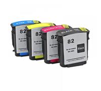 PHOVYAFI Cartucho de Tinta de reemplazo Compatible para 82 82xl CH565A para designJet 10ps 120nr 20ps 500 500plus 500ps 50ps 510 800 800ps 815 820(One Set (4 Colours))