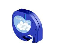 PHOVYAFI Cinta de Etiqueta Compatible con Negro de 12 mm de 12 mm en Blanco para la Etiqueta LT100H 100T La Impresora de la Etiqueta con 91201 91200 91331 91221(Cotton Cloud)