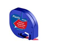 PHOVYAFI Cinta de Etiqueta Compatible con Negro de 12 mm de 12 mm en Blanco para la Etiqueta LT100H 100T La Impresora de la Etiqueta con 91201 91200 91331 91221(Black on Red)