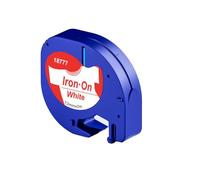 PHOVYAFI Cinta de Etiqueta Compatible con Negro de 12 mm de 12 mm en Blanco para la Etiqueta LT100H 100T La Impresora de la Etiqueta con 91201 91200 91331 91221(Red Fabric)