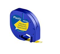 PHOVYAFI Cinta de Etiqueta Compatible con Negro de 12 mm de 12 mm en Blanco para la Etiqueta LT100H 100T La Impresora de la Etiqueta con 91201 91200 91331 91221(Black on Yellow)