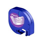 PHOVYAFI Cinta de Etiqueta Compatible con Negro de 12 mm de 12 mm en Blanco para la Etiqueta LT100H 100T La Impresora de la Etiqueta con 91201 91200 91331 91221(Black on Clear)