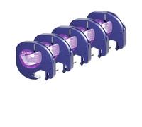 PHOVYAFI Cinta de Etiqueta de Papel de plástico Multicolor de 12 mm 5pk 4M Compatible con Etiqueta Fabricante LT100H LT-100T Fits 91200 91201 Modelo(Plastic Clear)