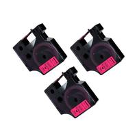 PHOVYAFI Cinta de Etiquetas Rosa Fluorescente de 12 mm Compatible con Cinta D1 for LabelManager 160 280 (Paquete de 3)
