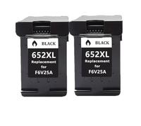 PHOVYAFI El Cartucho de Tinta 652xl Compatible Funciona con 652 652xl para el Escritorio 1115 1118 2135 2136 2138 3635 3636 3835 4535 Impresoras(2Pack BK)