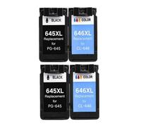 PHOVYAFI Juego de Cartuchos de Tinta 645XL 646XL de Repuesto para PG645 CL646 Compatible con Modelos de Impresora MG2460 MG2560 MG2960(2 Set)