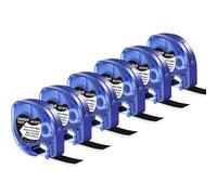 PHOVYAFI La Cinta de Etiqueta de 6 Paquetes de 12 mm Compatible con la Cinta 200B XR Funciona con LT-100H LT-100T más máquinas de etiquetado XR XR XM(Standard Black)