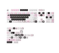 PHOVYAFI Perfil Moa de 140 Key PBT Dye-Sub KeyCap Conjunto de teclados mecánicos compatibles con el diseño ISO y ANSI MX(Dark Angel)