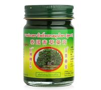 PHOYOK - Bálsamo de hierbas tailandés verde 50 g - Bálsamo de masaje con mentol y alcanfor, nutans, aceite de menta y canela - bálsamo refrescante para uso externo