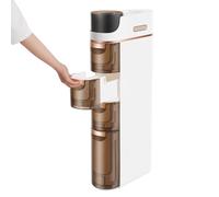 PHOYUXM Armario de almacenamiento de baño estrecho de 3 a 4 capas, organizador móvil con estantes de plástico impermeables y cajones, ahorra espacio, estantería estrecha para baños pequeños