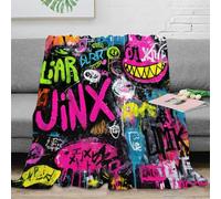 PHQAZWSXE Estampado 3D Arte Design Manta para Todas Las Estaciones Microfibra Ropa de Cama Suave Vibrant Street Plaid versátil cálido y Esponjoso Anti-Bolitas para Cada estación 50x60inch(127x152cm)