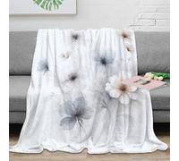 PHQAZWSXE Estampado 3D Floral Arte Manta de Siesta Microfibra Ropa de Cama Lavable Watercolor Design Manta de Oficina Suave para Regalos para compañeros de Trabajo 70×80inch(180x200cm)