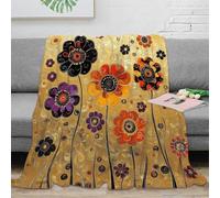 PHQAZWSXE Estampado 3D FloralArte Manta de Siesta Microfibra Ropa de Cama Lavable ModernAbstractStyle Manta de Oficina Suave para Regalos para compañeros de Trabajo 60x80inch(150x200cm)