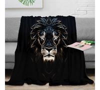PHQAZWSXE Estampado 3D Lion Cara Manta de Siesta Microfibra Ropa de Cama Lavable Digital Arte 1 Manta de Oficina Suave para Regalos para compañeros de Trabajo 60x80inch(150x200cm)