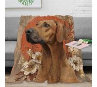 PHQAZWSXE Estampado 3D Rhodesian Ridgeback Plaid de frazada Microfibra Ropa de Cama Suave Arteistic Perro r frazada Anti-Bolitas para jóvenes Amantes de Las Series 70×80inch(180x200cm)