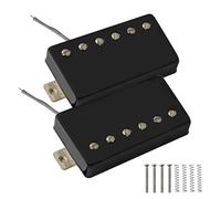 Phrilam Pro LP - Juego de 5 pastillas de puente de cuello Humbucker vintage de alto rendimiento 7.6/16.6K para guitarra eléctrica estilo LP, negro brillante