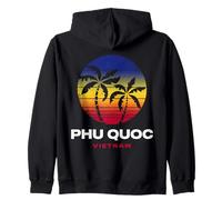 PHU QUOC, Vietnam Beach, Estilo Retro de los 80 Sudadera con Capucha