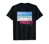 Phuket Tailandia Panorama de Playa Vintage Souvenir Camiseta